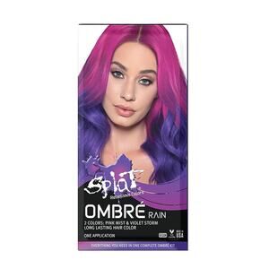 New SPLAT Rebellious Colors Ombre Rain Hair Dye Two Tone Pink Mist Violet Storm